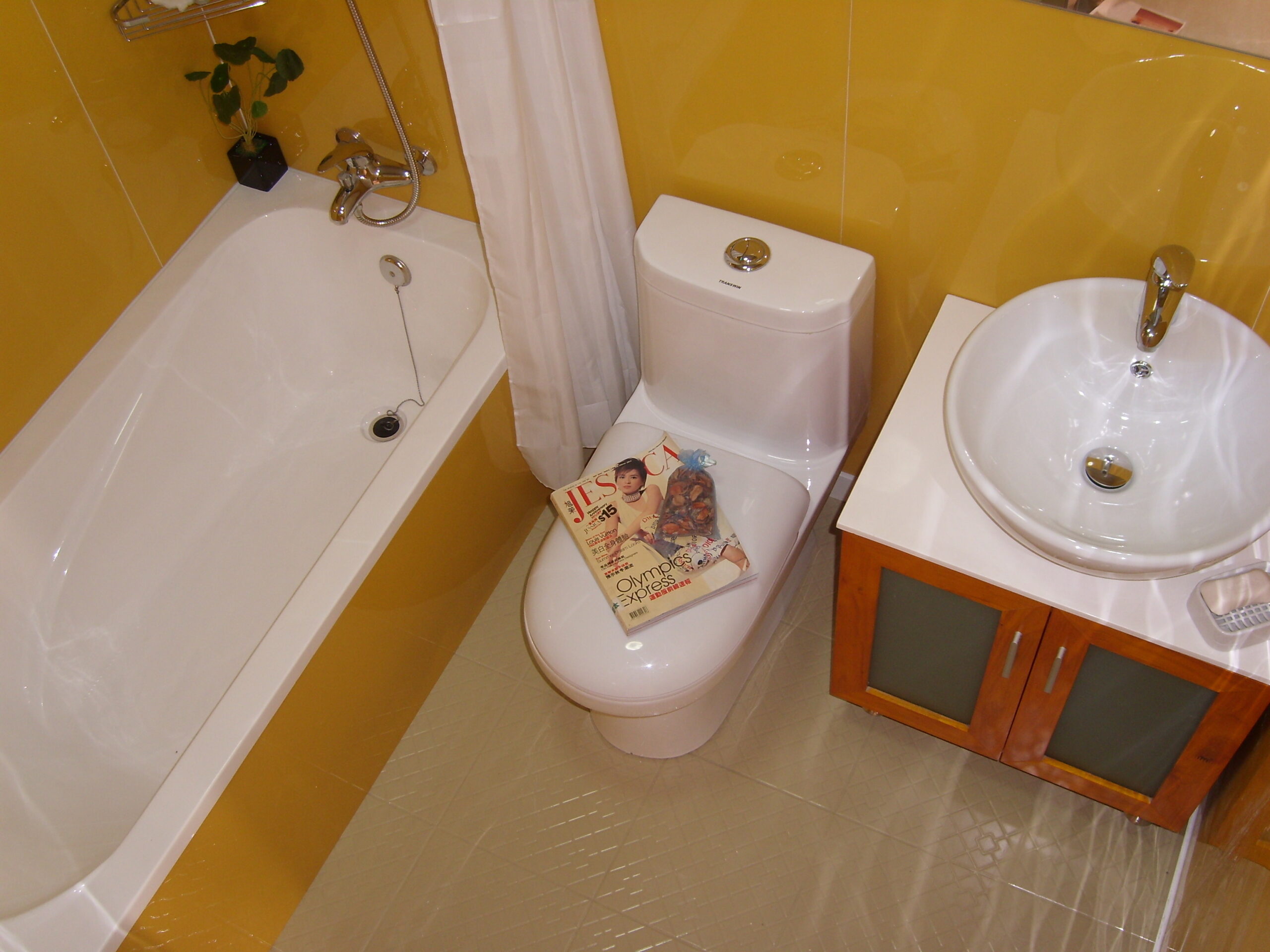 Factory manufactured bathroom pod interior