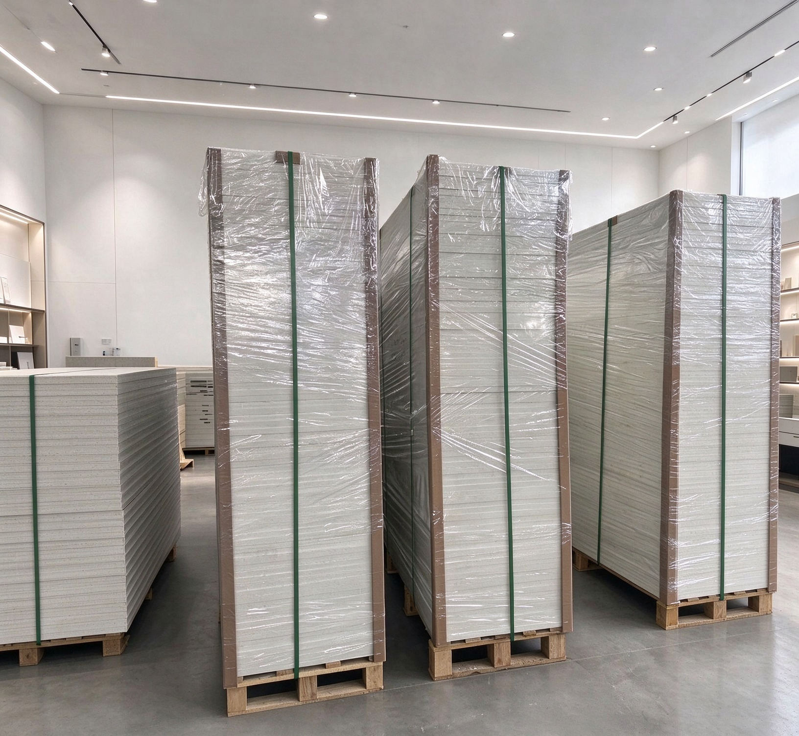 Flat pack bathroom pod packaging