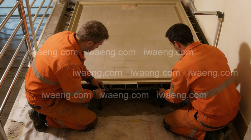 Prefabricated bathroom unit installation