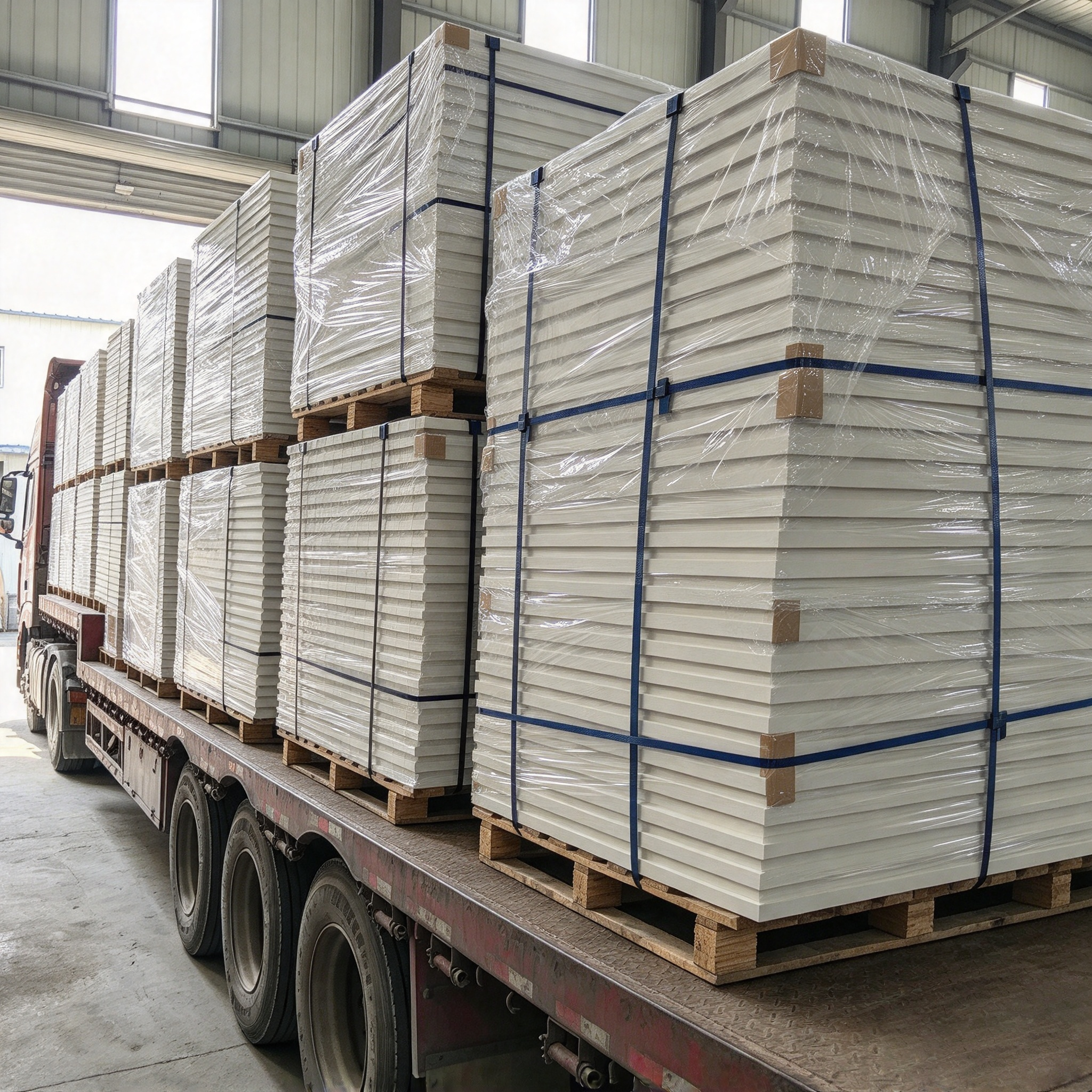 Shipment site for prefabricated bathroom units