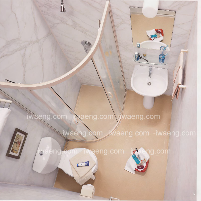 Finished complete prefabricated bathroom pod interior