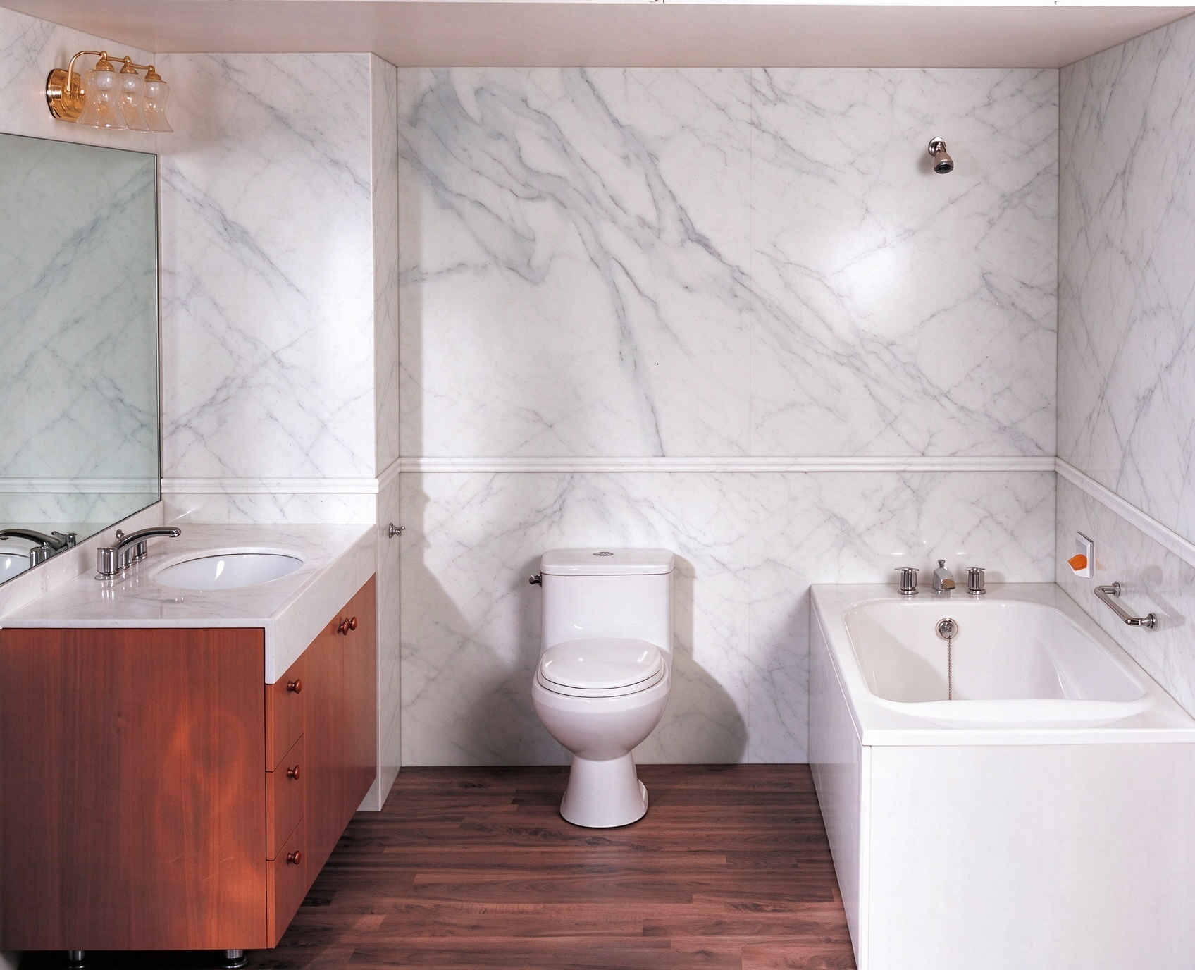 Custom bathroom pod interior