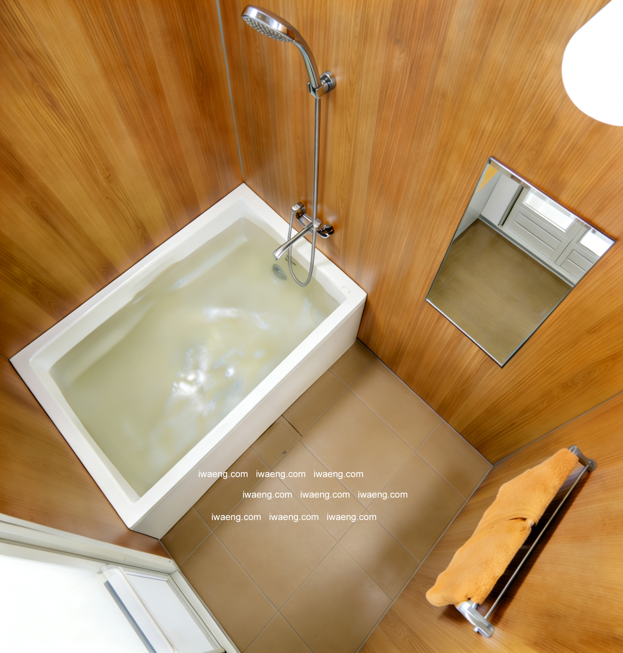 Prefabricated bathroom shower configuration