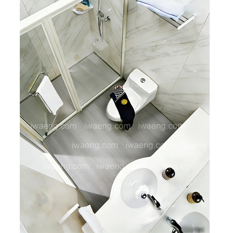Prefabricated bathroom pod with toilet and shower