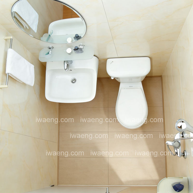 Compact bathroom pod layout